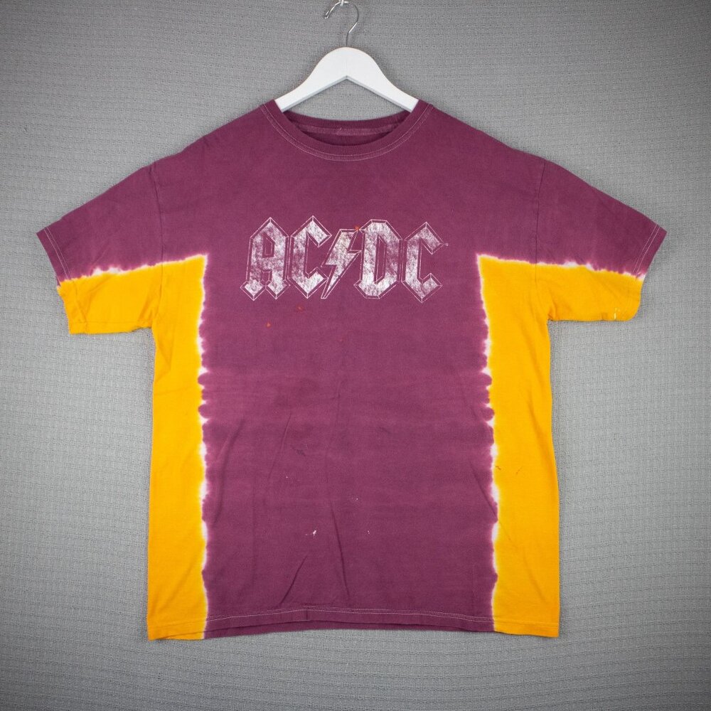 ACDC Dyenomfie Tie Dyed Logo Tee Mens Large